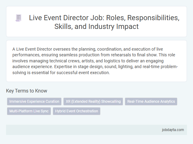 Live Event Director Job: Roles, Responsibilities, Skills, and Industry Impact