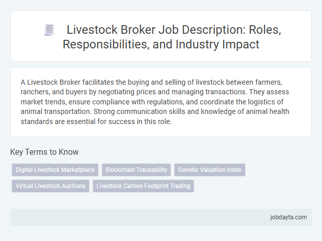Livestock Broker Job Description: Roles, Responsibilities, and Industry Impact