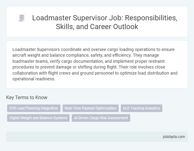 Loadmaster Supervisor Job: Responsibilities, Skills, and Career Outlook