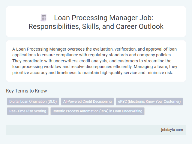 Loan Processing Manager Job: Responsibilities, Skills, and Career Outlook