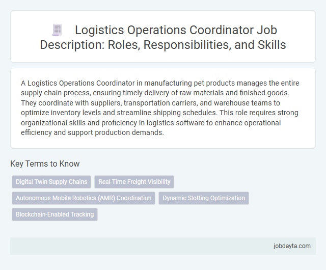 Logistics Operations Coordinator Job Description: Roles, Responsibilities, and Skills