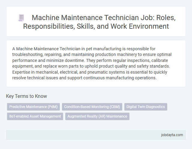 Machine Maintenance Technician Job: Roles, Responsibilities, Skills, and Work Environment