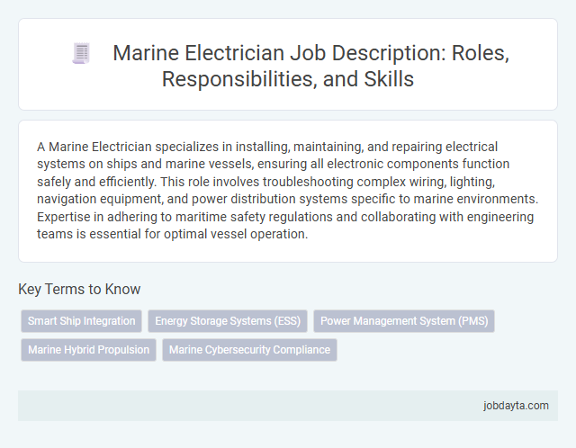Marine Electrician Job Description: Roles, Responsibilities, and Skills
