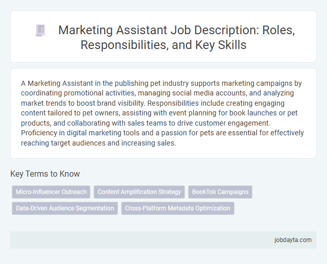 Marketing Assistant Job Description: Roles, Responsibilities, and Key Skills