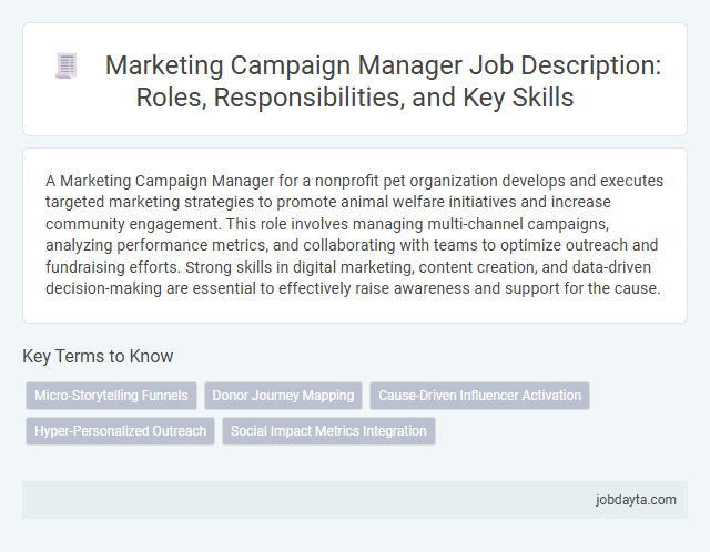 Marketing Campaign Manager Job Description: Roles, Responsibilities, and Key Skills