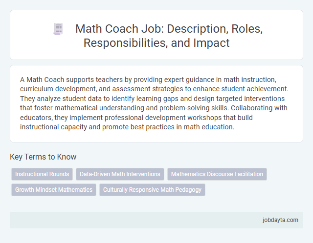 Math Coach Job: Description, Roles, Responsibilities, and Impact