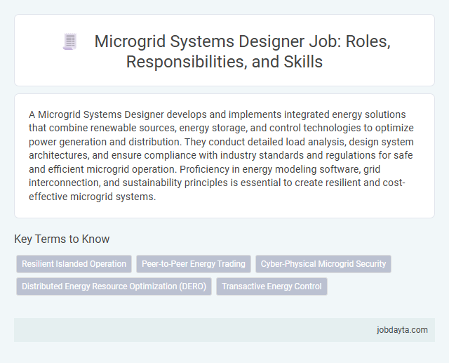 Microgrid Systems Designer Job: Roles, Responsibilities, and Skills