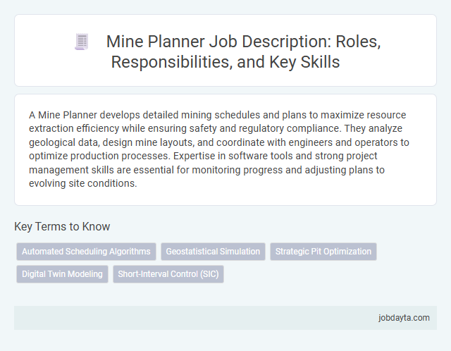 Mine Planner Job Description: Roles, Responsibilities, and Key Skills