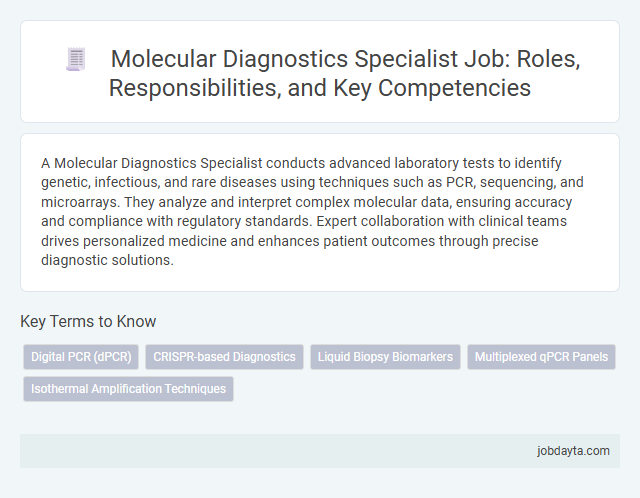 Molecular Diagnostics Specialist Job: Roles, Responsibilities, and Key Competencies
