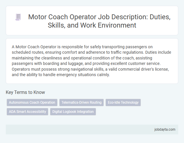 Motor Coach Operator Job Description: Duties, Skills, and Work Environment