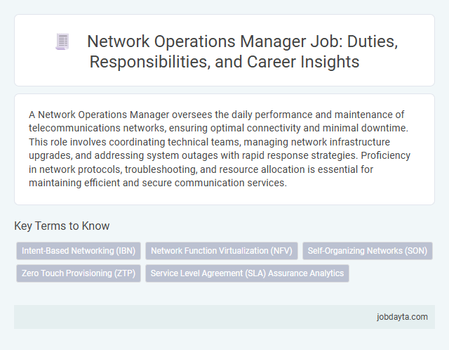 Network Operations Manager Job: Duties, Responsibilities, and Career Insights