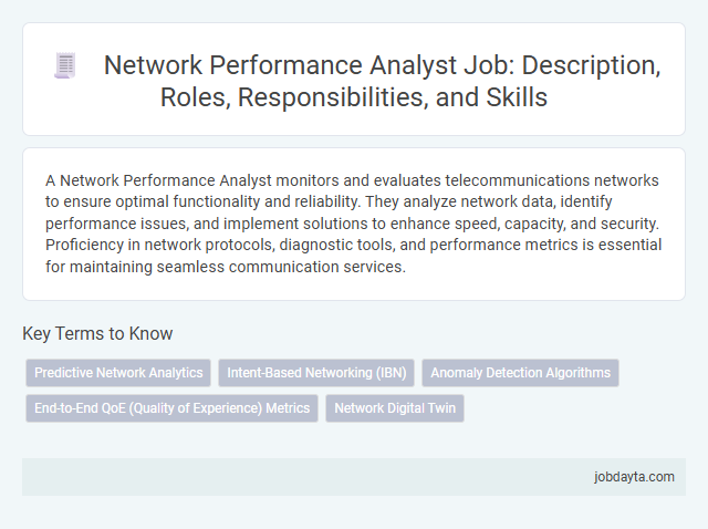 Network Performance Analyst Job: Description, Roles, Responsibilities, and Skills