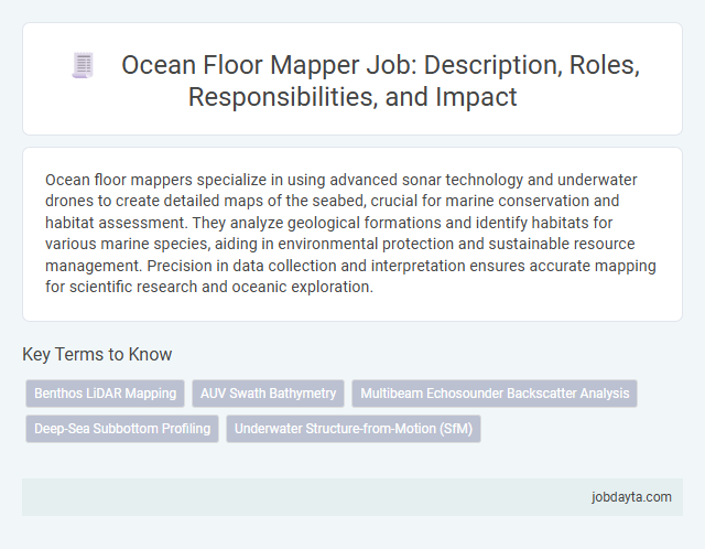Ocean Floor Mapper Job: Description, Roles, Responsibilities, and Impact