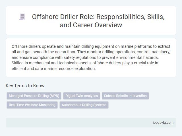 Offshore Driller Role: Responsibilities, Skills, and Career Overview