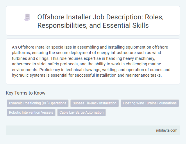 Offshore Installer Job Description: Roles, Responsibilities, and Essential Skills