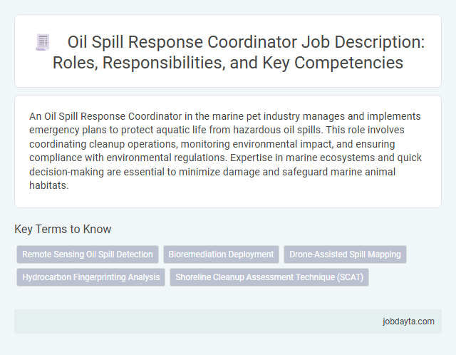 Oil Spill Response Coordinator Job Description: Roles, Responsibilities, and Key Competencies