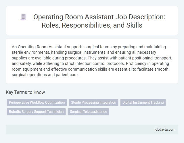 Operating Room Assistant Job Description: Roles, Responsibilities, and Skills
