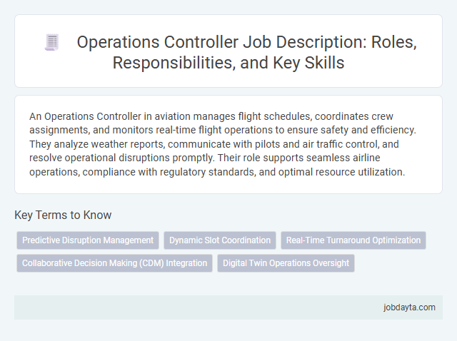 Operations Controller Job Description: Roles, Responsibilities, and Key Skills