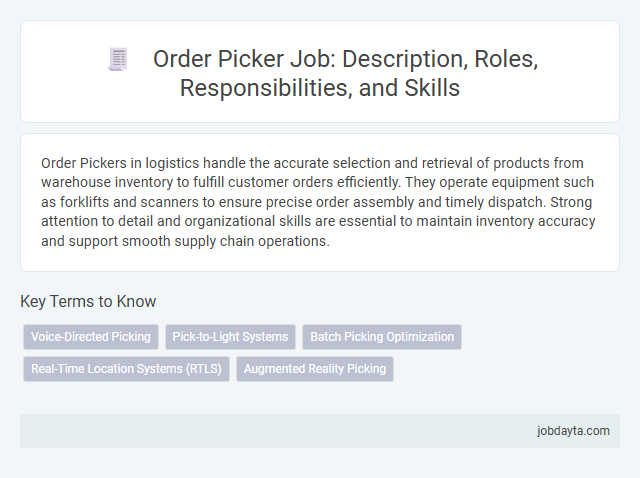 Order Picker Job: Description, Roles, Responsibilities, and Skills