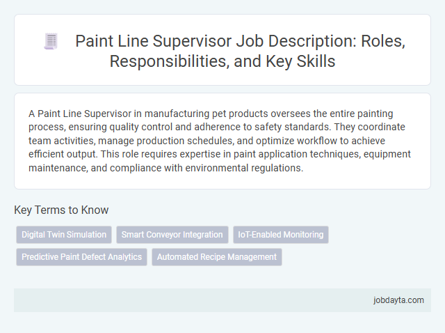 Paint Line Supervisor Job Description: Roles, Responsibilities, and Key Skills