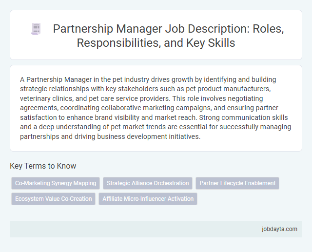 Partnership Manager Job Description: Roles, Responsibilities, and Key Skills