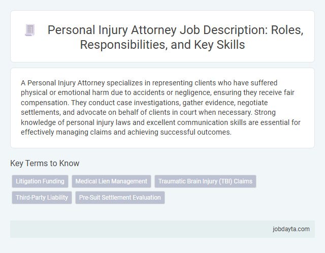Personal Injury Attorney Job Description: Roles, Responsibilities, and Key Skills
