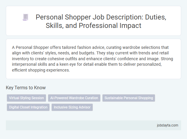 Personal Shopper Job Description: Duties, Skills, and Professional Impact