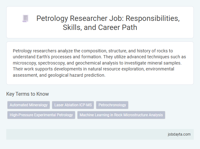 Petrology Researcher Job: Responsibilities, Skills, and Career Path