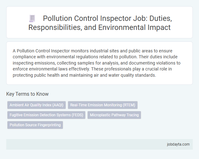 Pollution Control Inspector Job: Duties, Responsibilities, and Environmental Impact