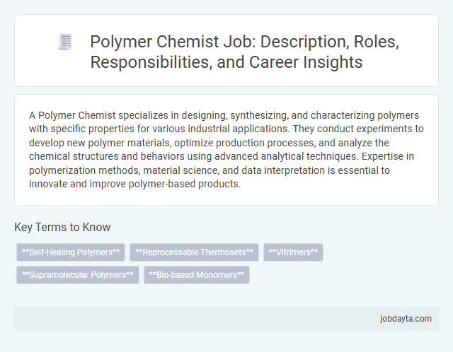 Polymer Chemist Job: Description, Roles, Responsibilities, and Career Insights