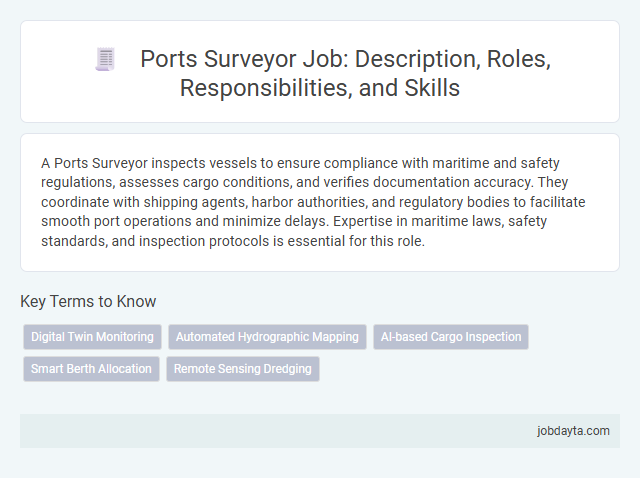 Ports Surveyor Job: Description, Roles, Responsibilities, and Skills