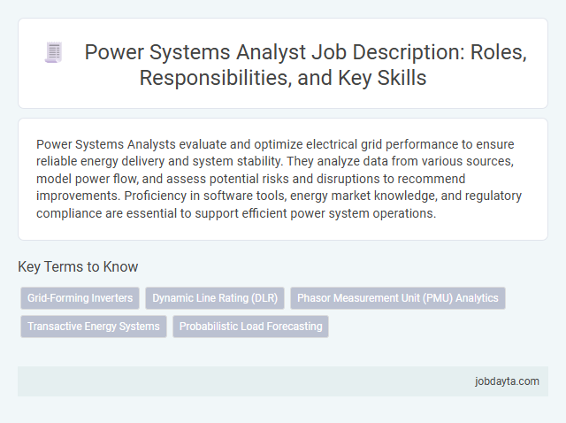 Power Systems Analyst Job Description: Roles, Responsibilities, and Key Skills