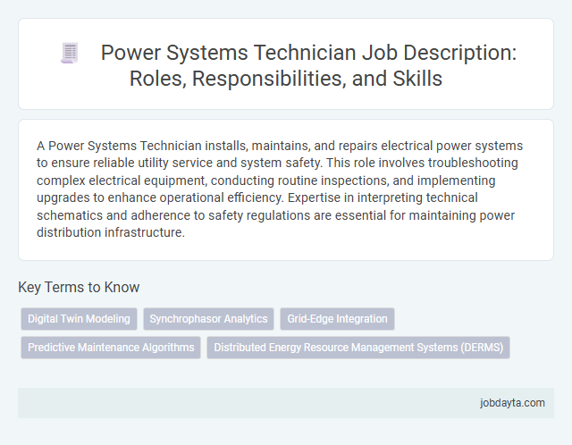 Power Systems Technician Job Description: Roles, Responsibilities, and Skills