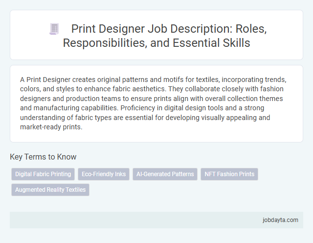 Print Designer Job Description: Roles, Responsibilities, and Essential Skills