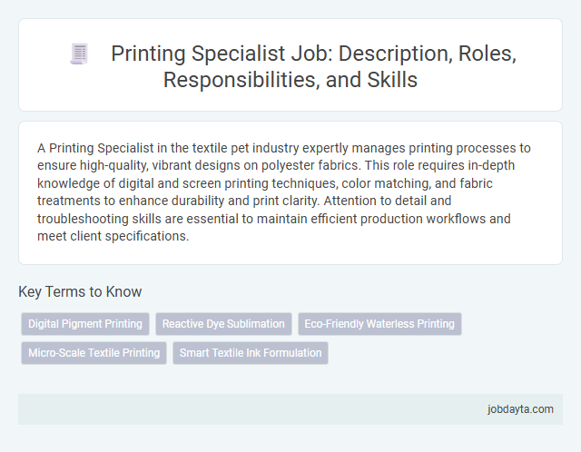 Printing Specialist Job: Description, Roles, Responsibilities, and Skills