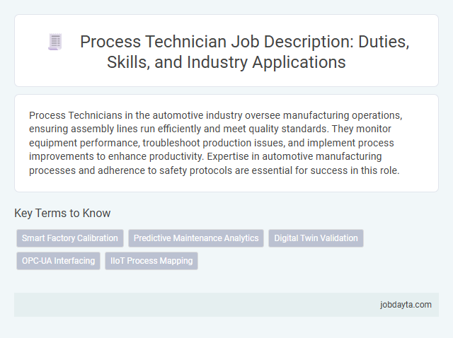 Process Technician Job Description: Duties, Skills, and Industry Applications