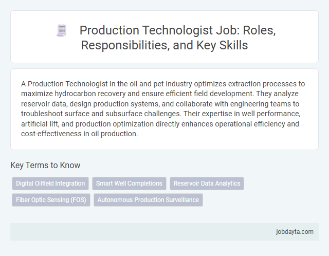 Production Technologist Job: Roles, Responsibilities, and Key Skills