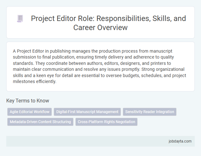 Project Editor Role: Responsibilities, Skills, and Career Overview