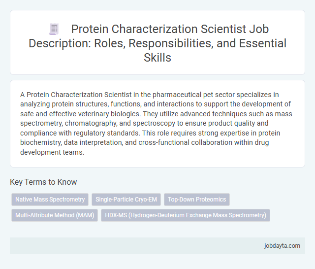 Protein Characterization Scientist Job Description: Roles, Responsibilities, and Essential Skills