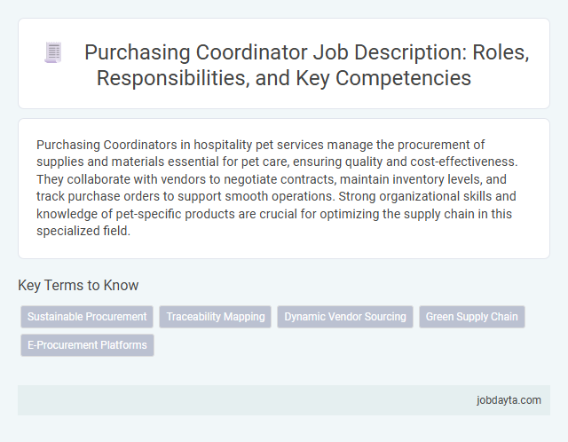 Purchasing Coordinator Job Description: Roles, Responsibilities, and Key Competencies