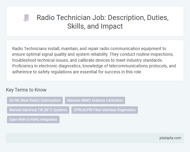 Radio Technician Job: Description, Duties, Skills, and Impact