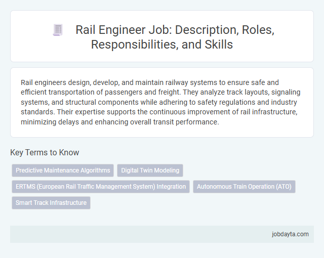 Rail Engineer Job: Description, Roles, Responsibilities, and Skills