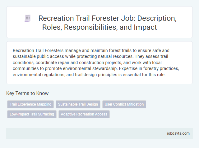 Recreation Trail Forester Job: Description, Roles, Responsibilities, and Impact