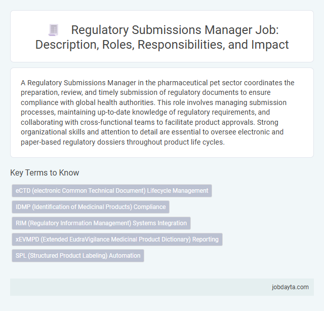 Regulatory Submissions Manager Job: Description, Roles, Responsibilities, and Impact