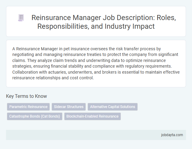 Reinsurance Manager Job Description: Roles, Responsibilities, and Industry Impact