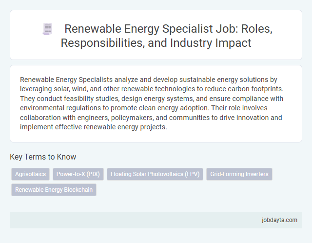 Renewable Energy Specialist Job: Roles, Responsibilities, and Industry Impact
