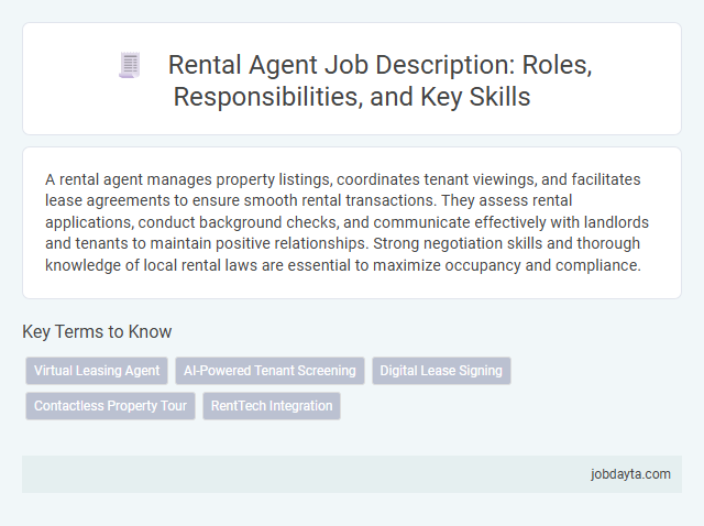 Rental Agent Job Description: Roles, Responsibilities, and Key Skills
