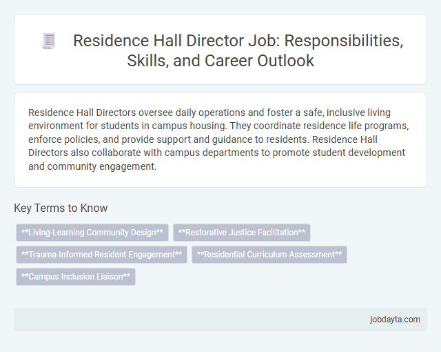 Residence Hall Director Job: Responsibilities, Skills, and Career Outlook