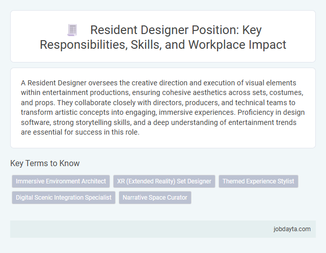 Resident Designer Position: Key Responsibilities, Skills, and Workplace Impact