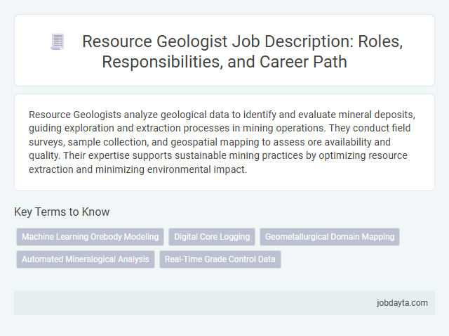 Resource Geologist Job Description: Roles, Responsibilities, and Career Path